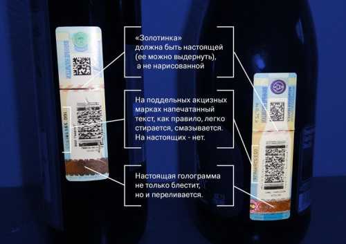 Как отличить поддельную акцизную марку на алкоголь